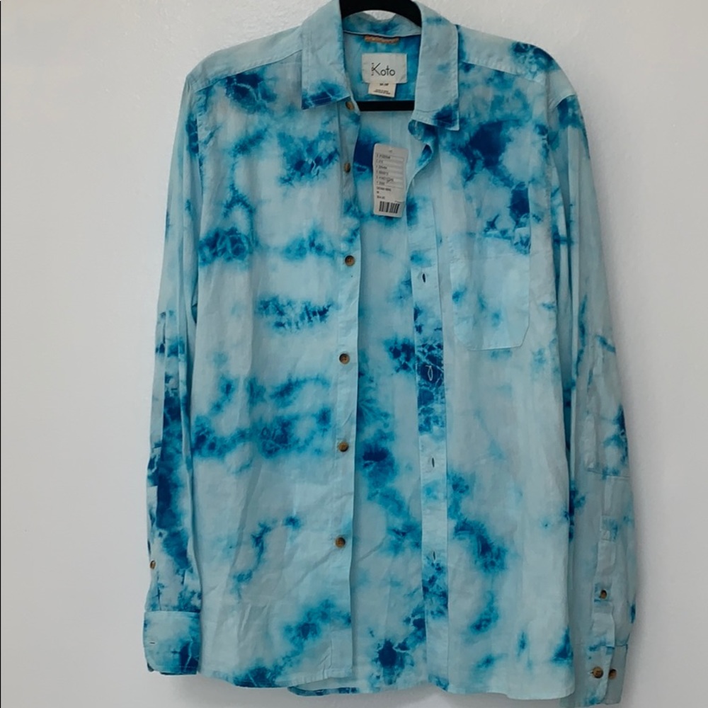 Koto urban outfitters button up tie dye